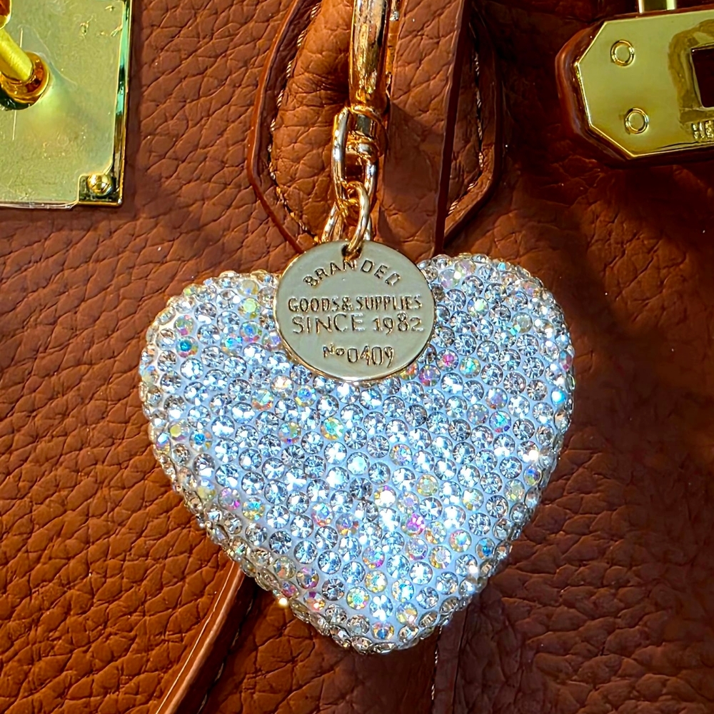 Sparkling Rhinestone Heart Charm/Keychain